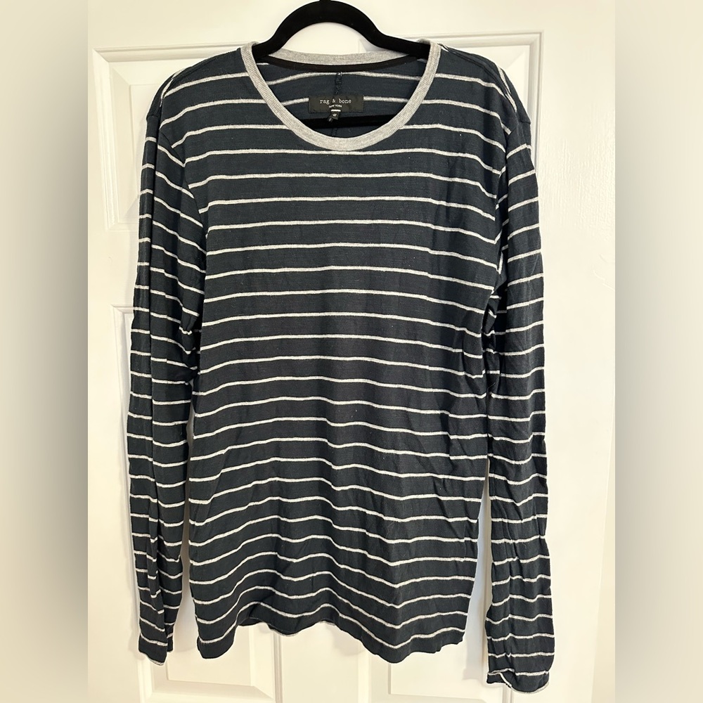 RAG & BONE - Men’s Lightweight Striped Sweater Size M